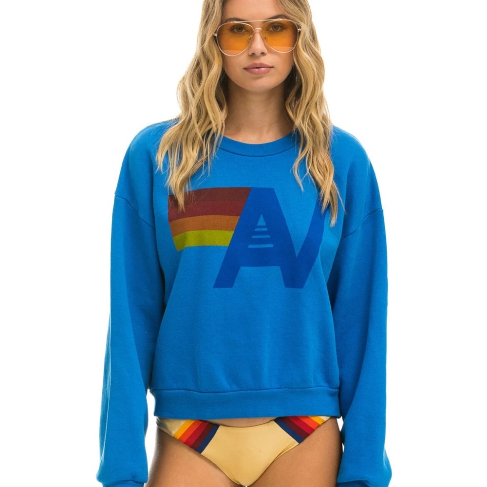 Aviator Nation LOGO RELAXED CREW SWEATSHIRT - OCEAN
XL UNISEX